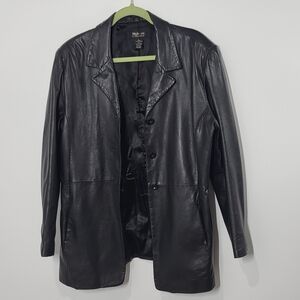 Style & Co. Men's Black Leather Jacket